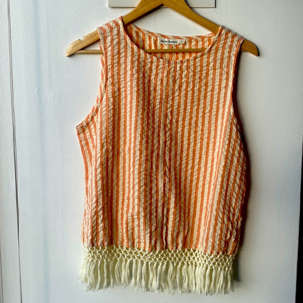 Roller Rabbit fringe blouse